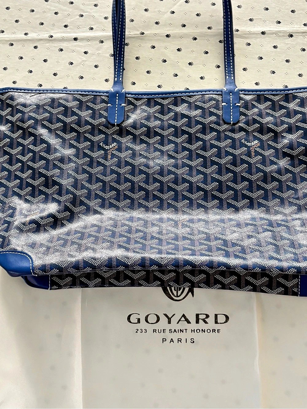 Saint Louis Tote in Blue & White